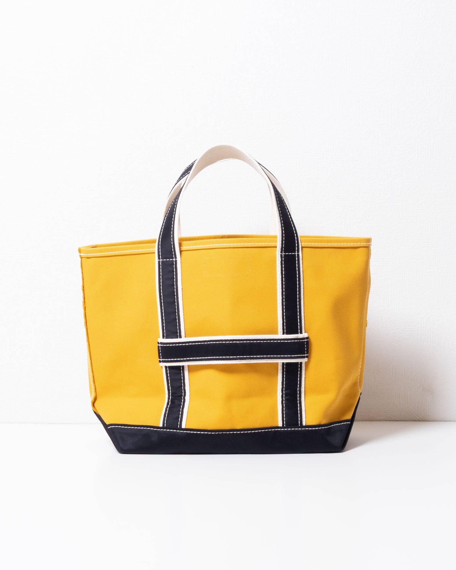 OUTIL ウティ SAC THURY M MUSTARD NAVY トートバッグ 背面キャリーケース固定用バンド