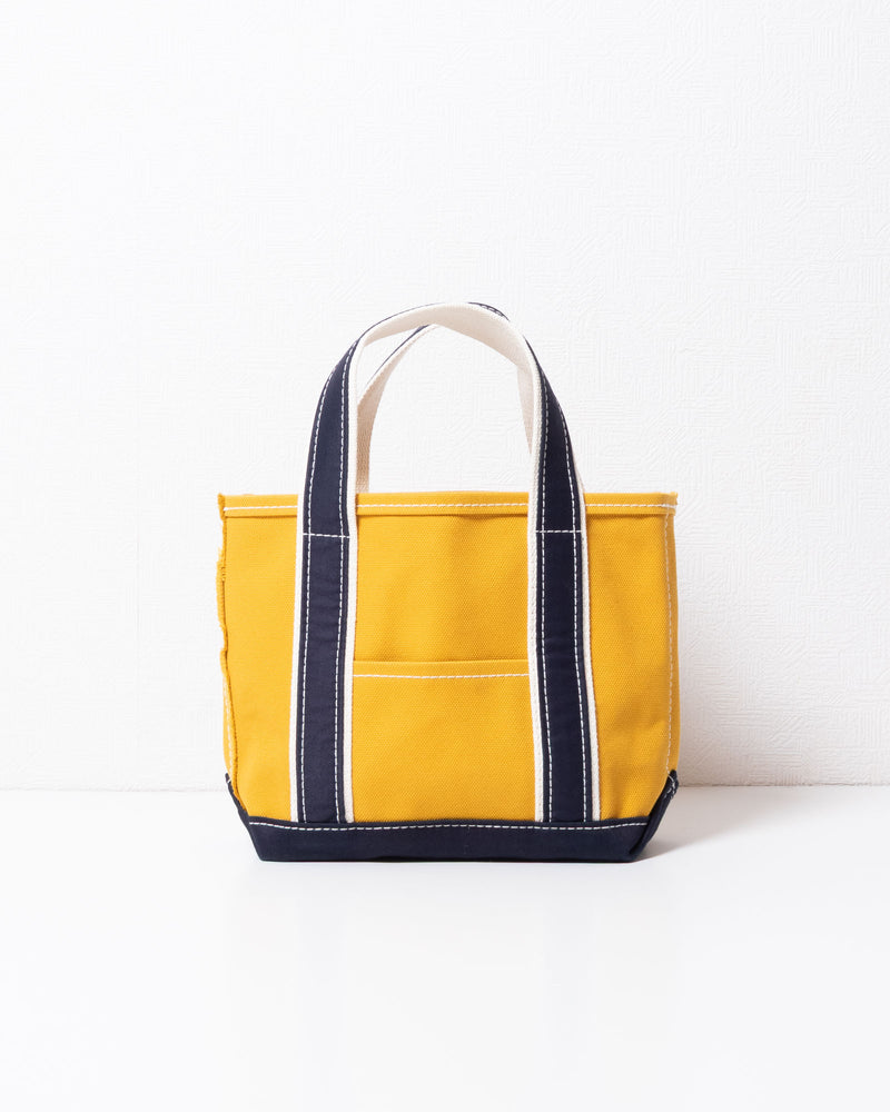 OUTIL ウティ SAC THURY S MUSTARD NAVY トートバッグ 全体（サックチュリー Sサイズ マスタード×ネイビー）