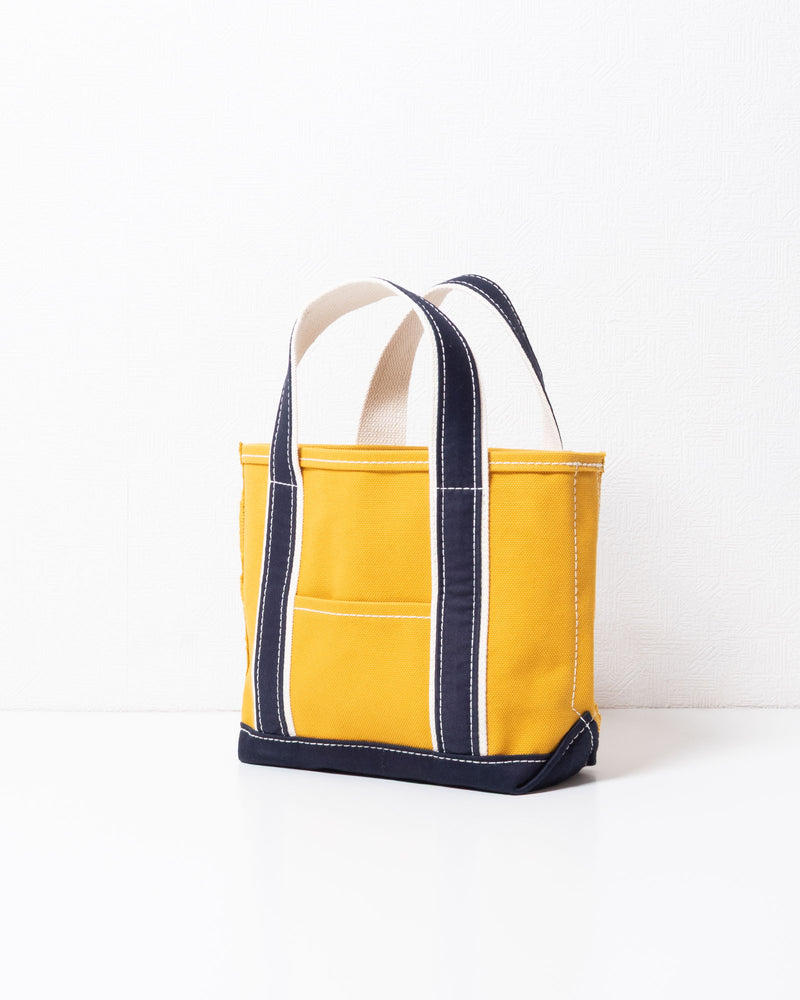 OUTIL ウティ SAC THURY S MUSTARD NAVY トートバッグ フロントポケット・三角マチ ディテール