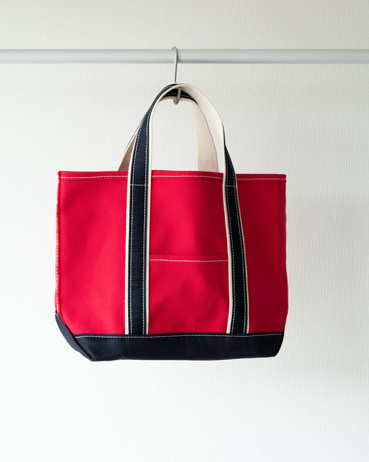 OUTIL ウティ SAC THURY M RED INDIGO トートバッグ 全体（サックチュリー Mサイズ レッド×インディゴ）