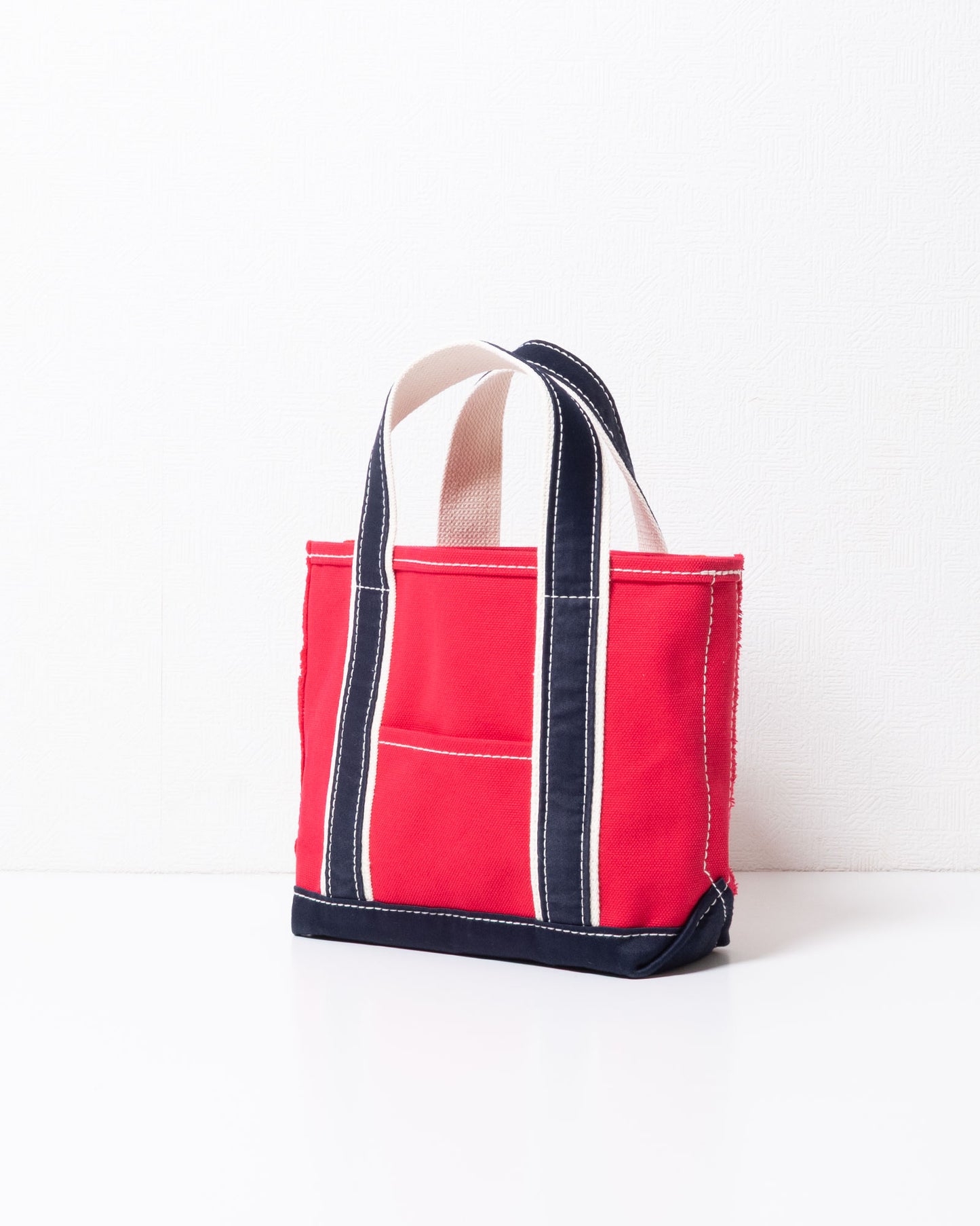 OUTIL ウティ SAC THURY S RED INDIGO トートバッグ フロントポケット・三角マチ ディテール