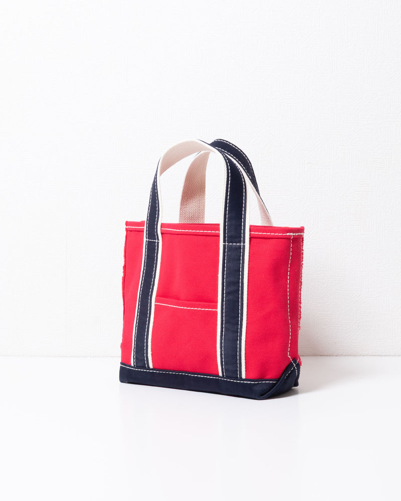 OUTIL ウティ SAC THURY S RED INDIGO トートバッグ フロントポケット・三角マチ ディテール
