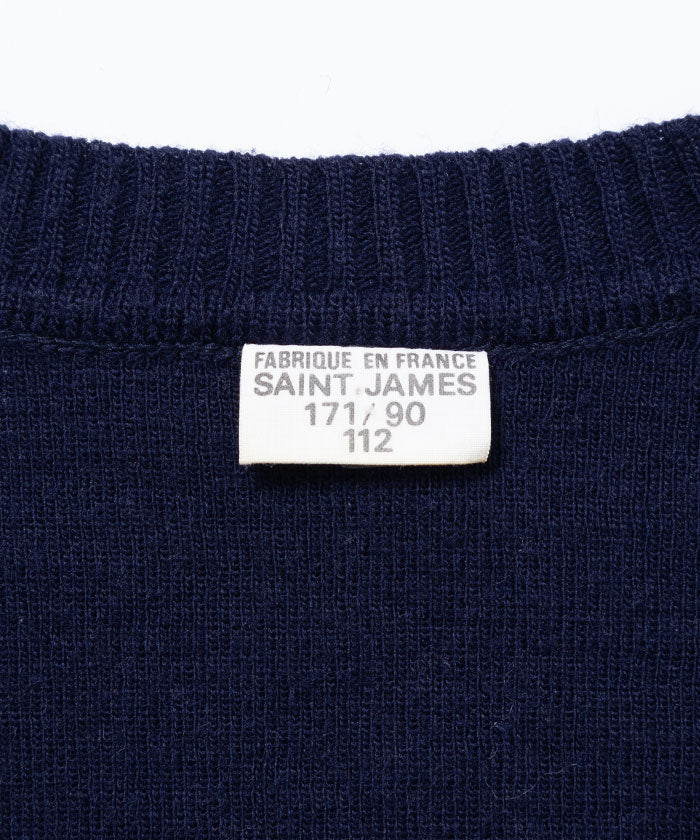 1980's FRENCH MILITARY V NECK SWEATER MADE BY SAINT JAMES / フレンチミリタリー セントジェームス ニットセーター 軍モノ フランス軍