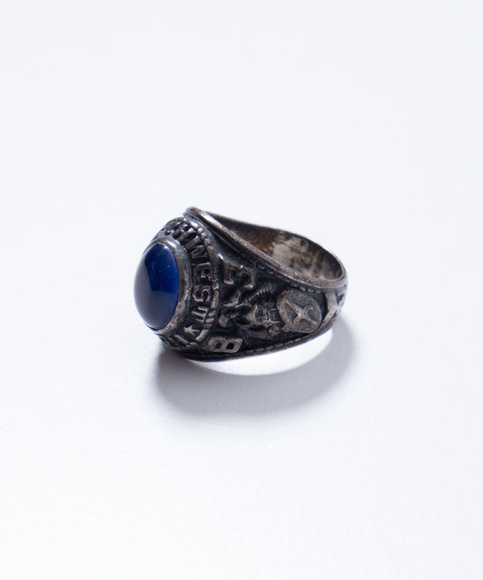 1983 US NORTH WEST HIGH SCHOOL RING ARTCARVED - BLUE