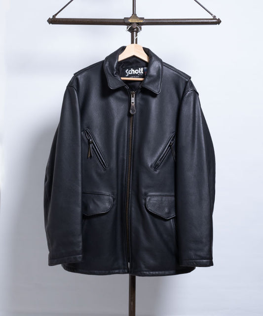 1990's SCHOTT LEATHER CARCOAT / ショット レザー カーコート アメリカ製 古着 ヴィンテージ ビンテージ 革 ジャケット 通販 オンラインショップ