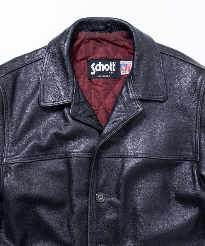 1990's SCHOTT LEATHER CARCOAT / ショット レザー カーコート アメリカ製 革コート ジャケット オンラインショップ 通販