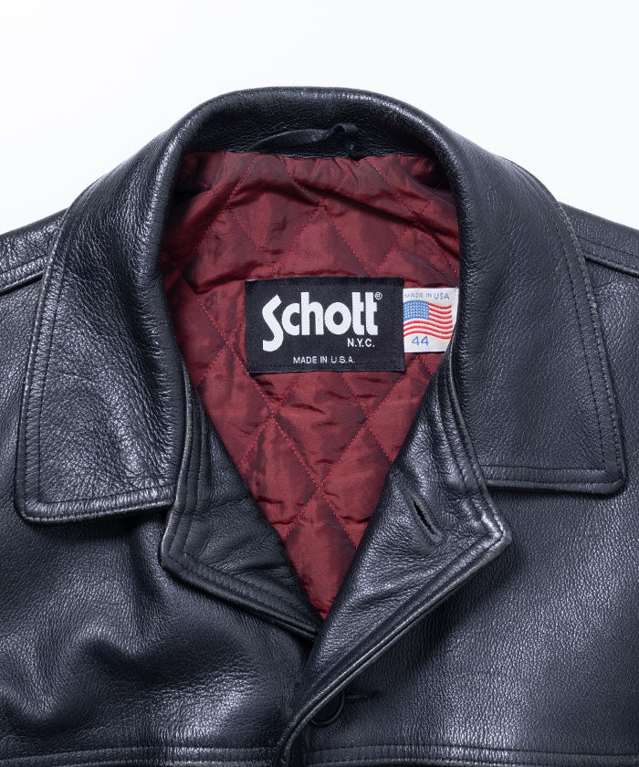 1990's SCHOTT LEATHER CARCOAT / ショット レザー カーコート アメリカ製 革コート ジャケット オンラインショップ 通販