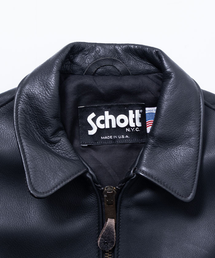 1990's SCHOTT LEATHER CARCOAT / ショット レザー カーコート アメリカ製 古着 ヴィンテージ ビンテージ 革 ジャケット 通販 オンラインショップ 神奈川 鎌倉