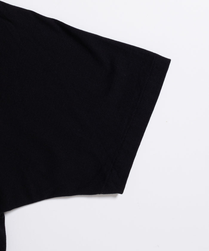 SEA ISLAND TOMPKINS LOOP JERSEY HYPER BIG BINDER NECK TUBE POCKET TEE - BLACK - A'r139 Kamakura