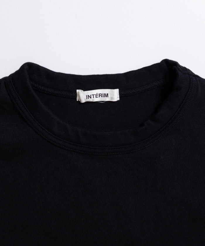 SEA ISLAND TOMPKINS LOOP JERSEY HYPER BIG BINDER NECK TUBE POCKET TEE - BLACK - A'r139 Kamakura