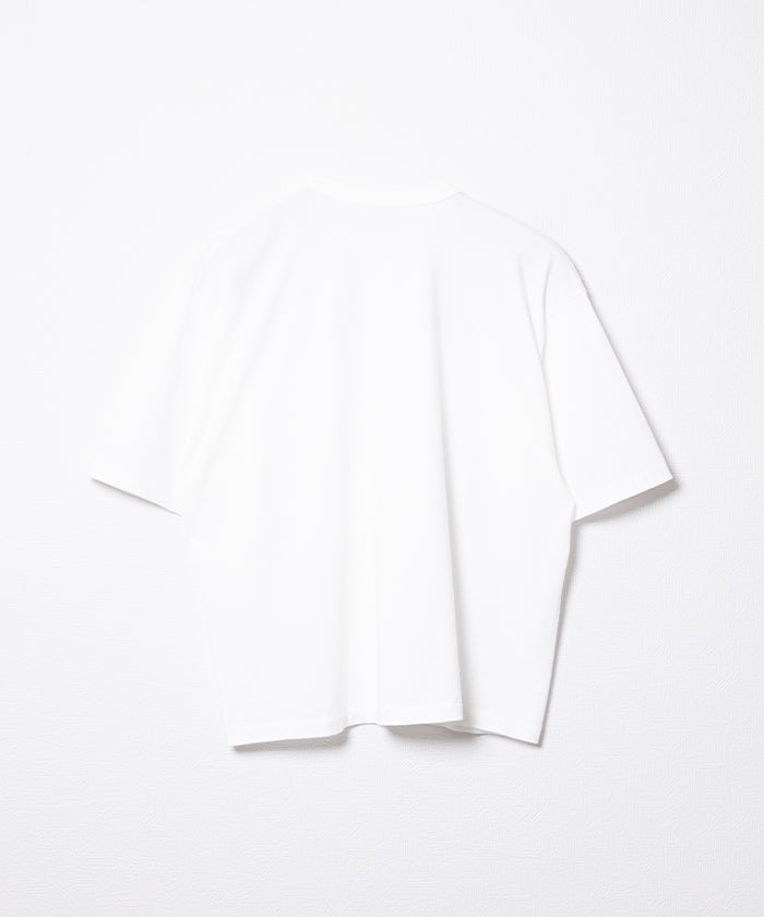SEA ISLAND TOMPKINS LOOP JERSEY HYPER BIG BINDER NECK TUBE POCKET TEE - WHITE - A'r139 Kamakura