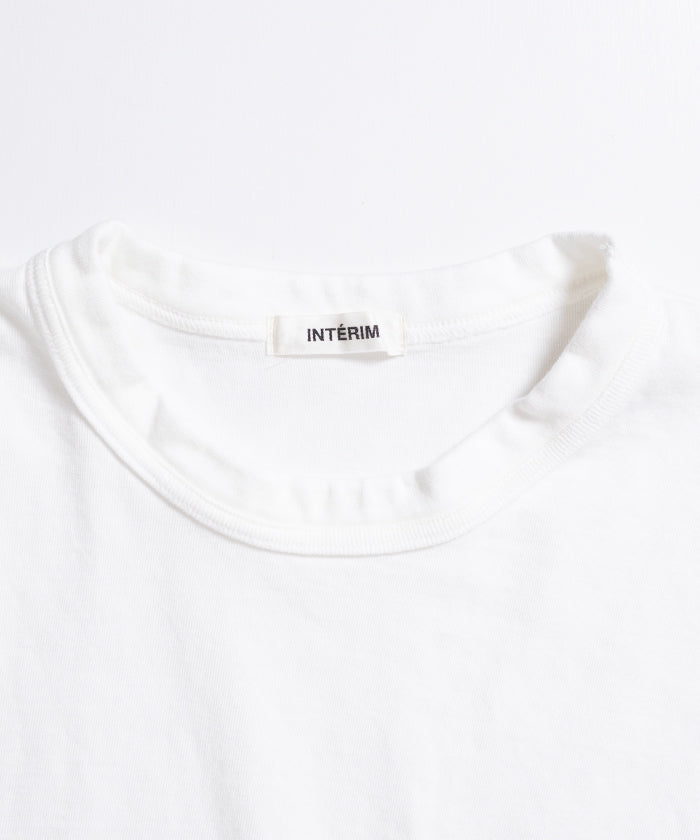 SEA ISLAND TOMPKINS LOOP JERSEY HYPER BIG BINDER NECK TUBE POCKET TEE - WHITE - A'r139 Kamakura