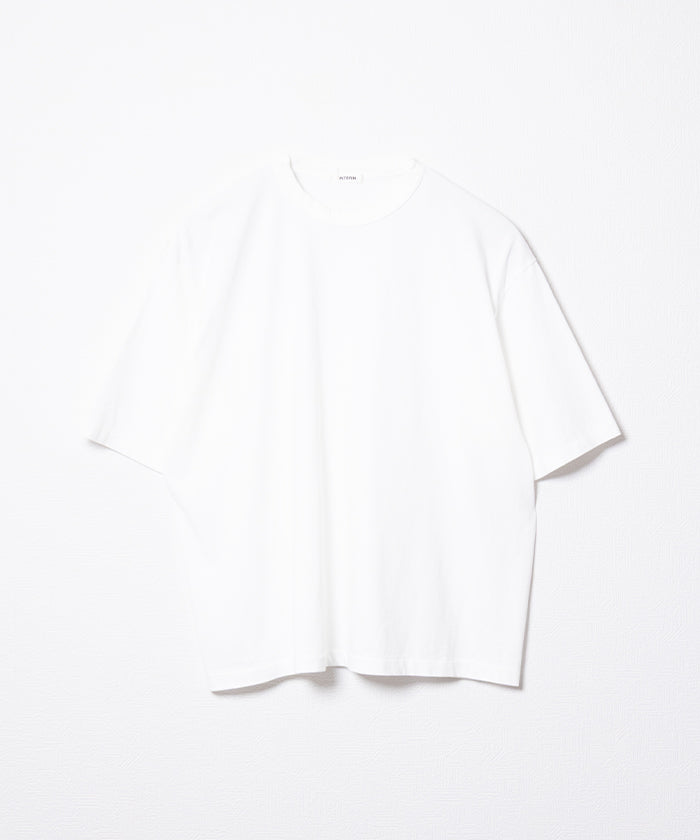 SEA ISLAND TOMPKINS LOOP JERSEY HYPER BIG BINDER NECK TUBE TEE - WHITE - A'r139 Kamakura