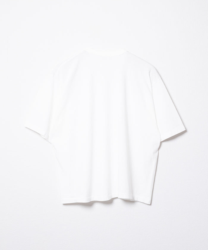 SEA ISLAND TOMPKINS LOOP JERSEY HYPER BIG BINDER NECK TUBE TEE - WHITE - A'r139 Kamakura