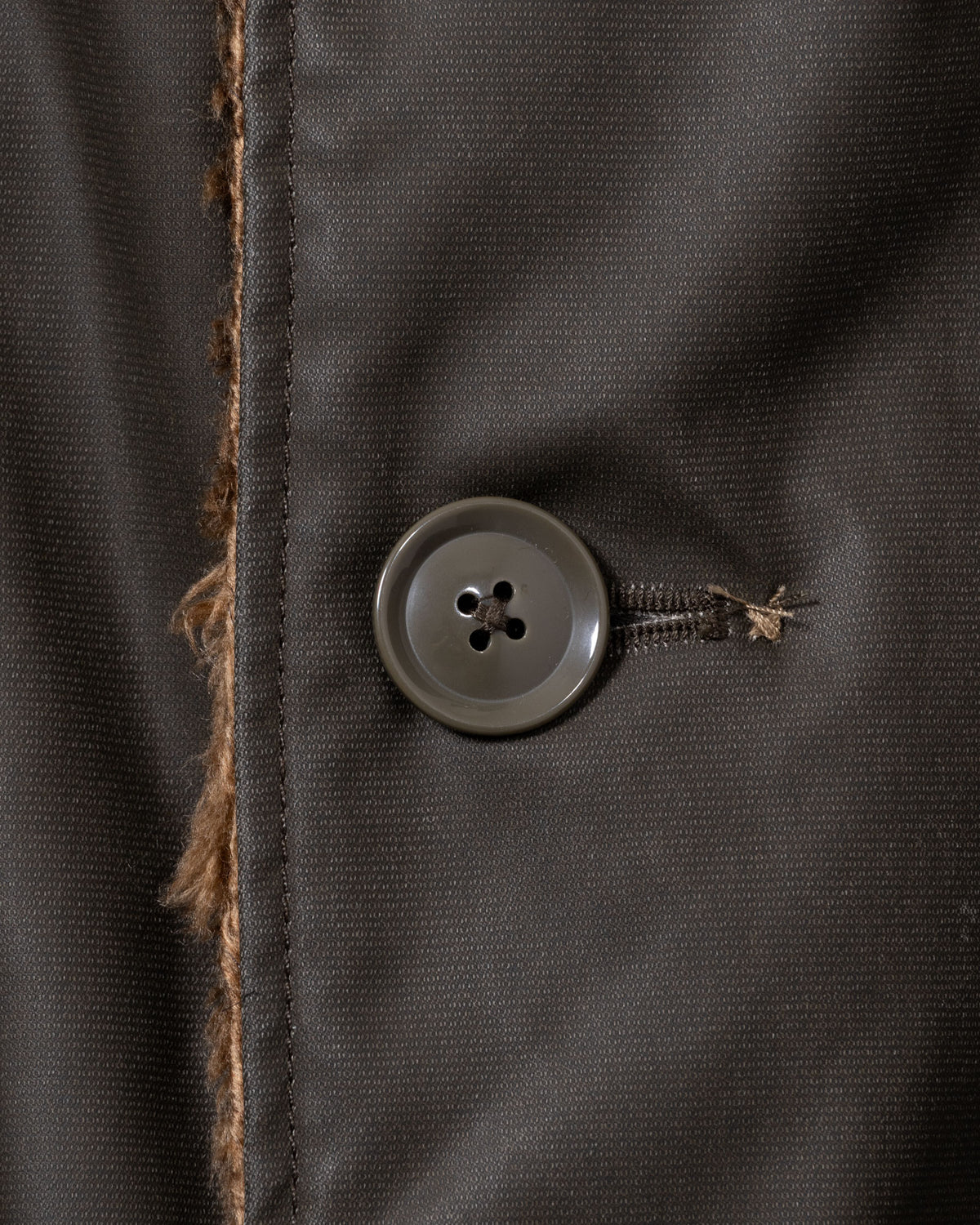 SHAWL COLLAR REVERSIBLE COAT - COATED CLOTH
