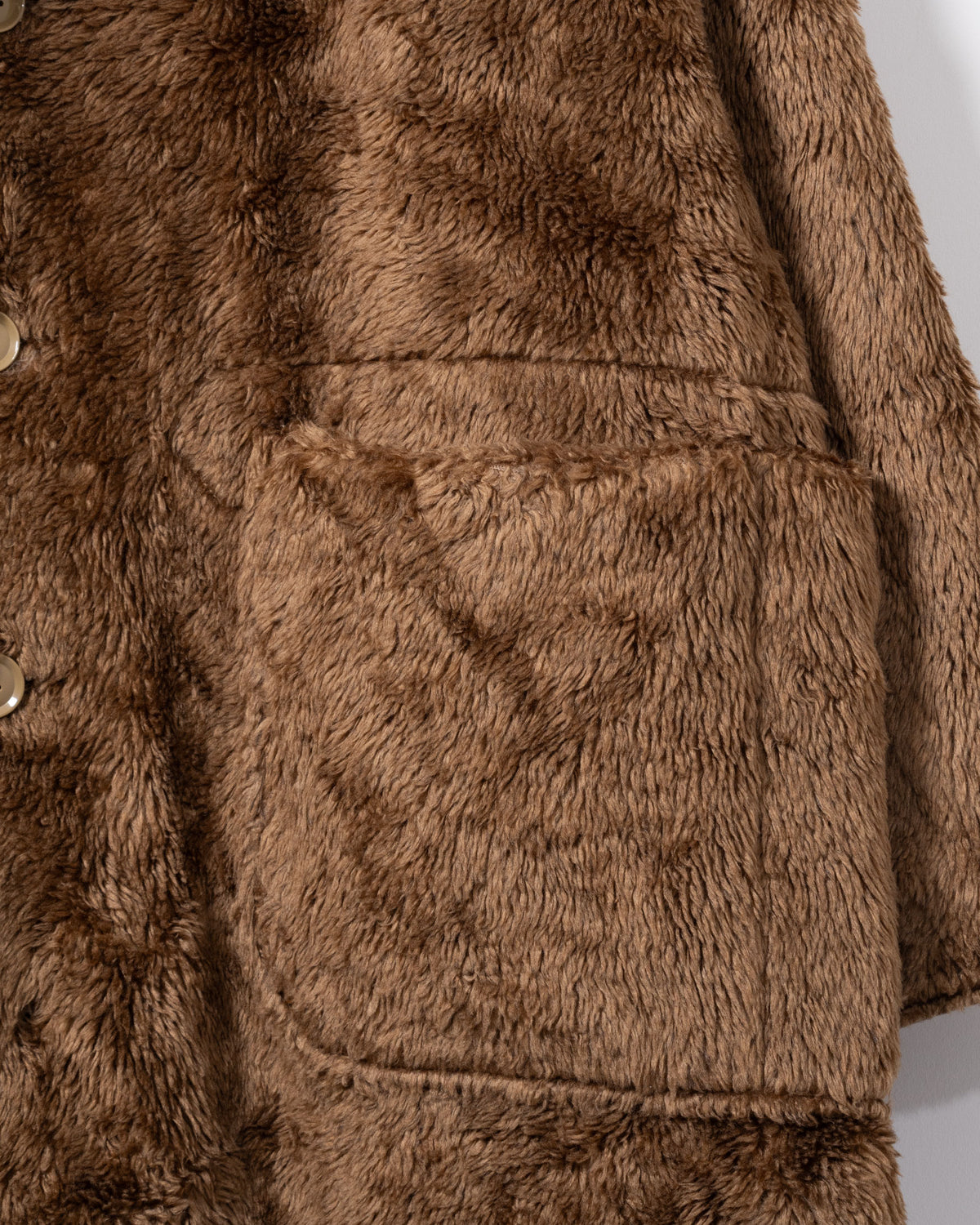 SHAWL COLLAR REVERSIBLE COAT - COATED CLOTH