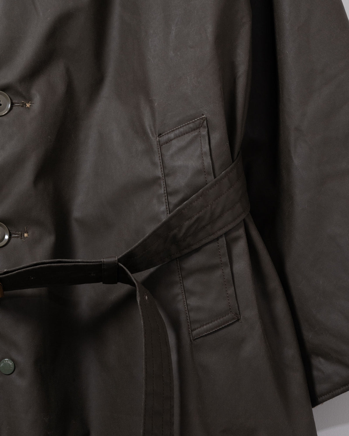 SHAWL COLLAR REVERSIBLE COAT - COATED CLOTH