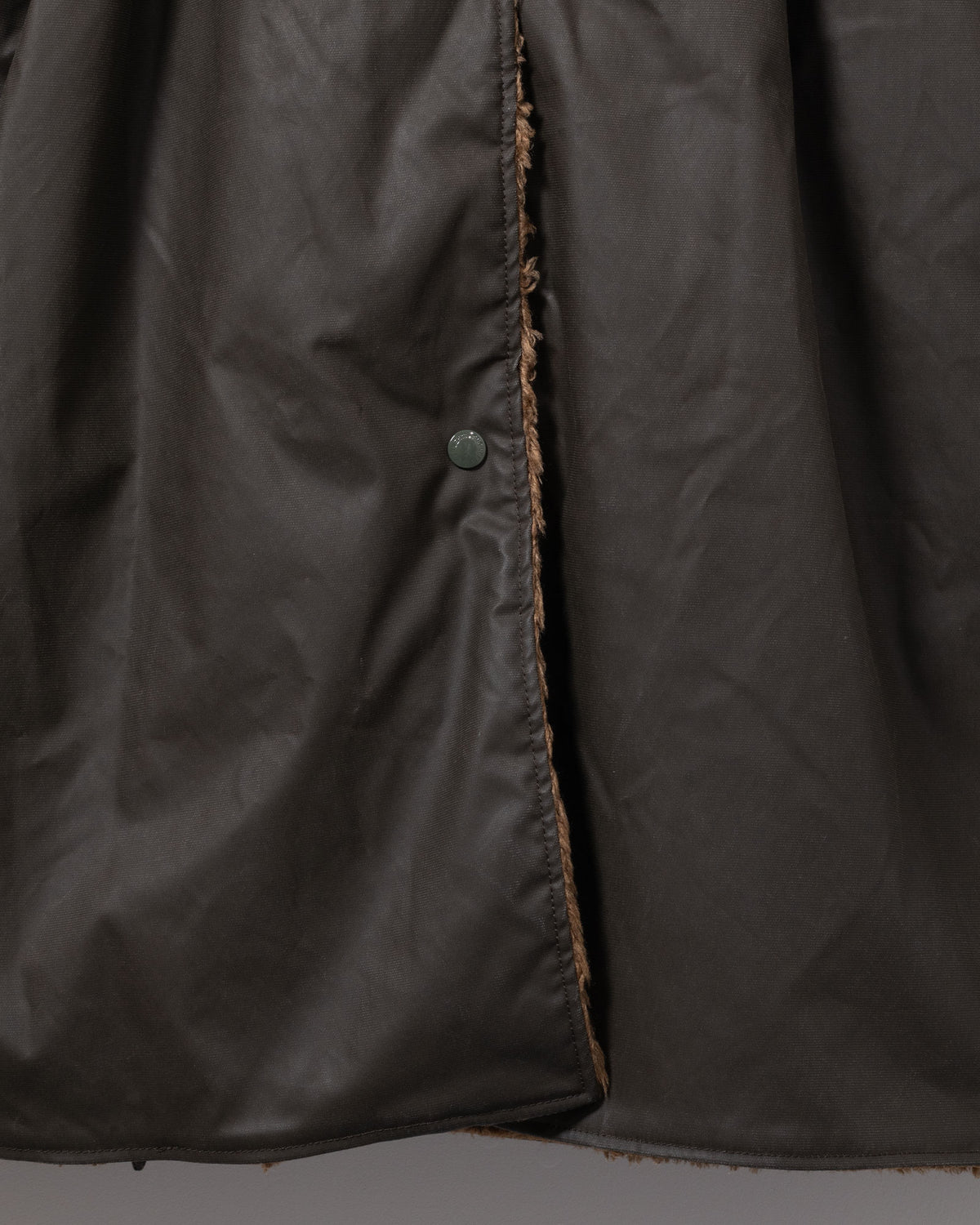 SHAWL COLLAR REVERSIBLE COAT - COATED CLOTH