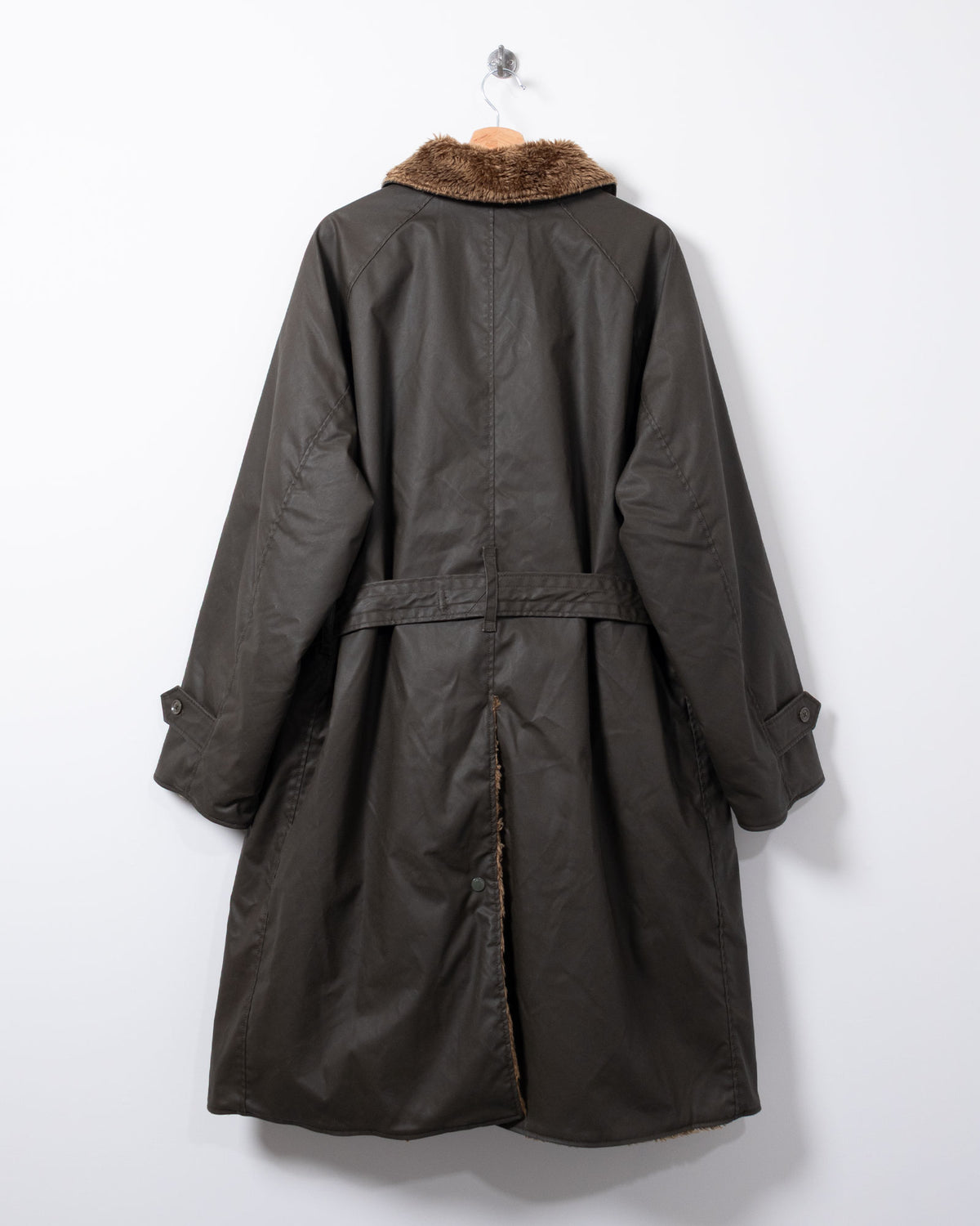 SHAWL COLLAR REVERSIBLE COAT - COATED CLOTH