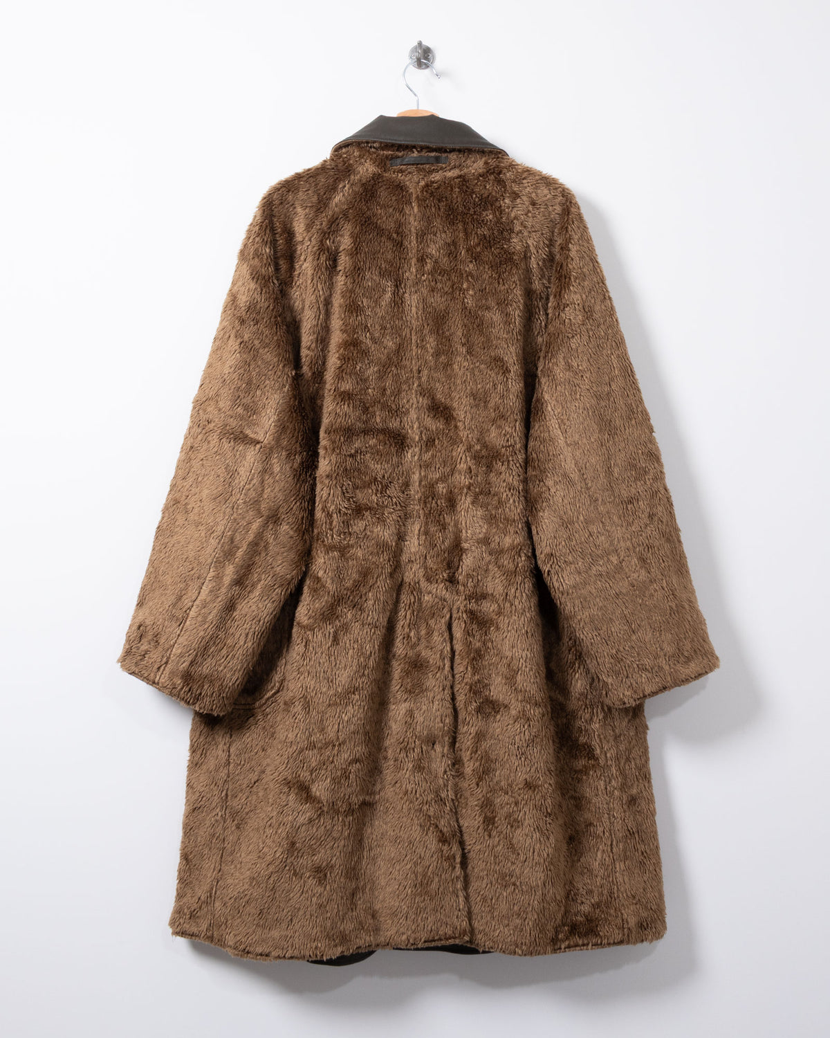 SHAWL COLLAR REVERSIBLE COAT - COATED CLOTH