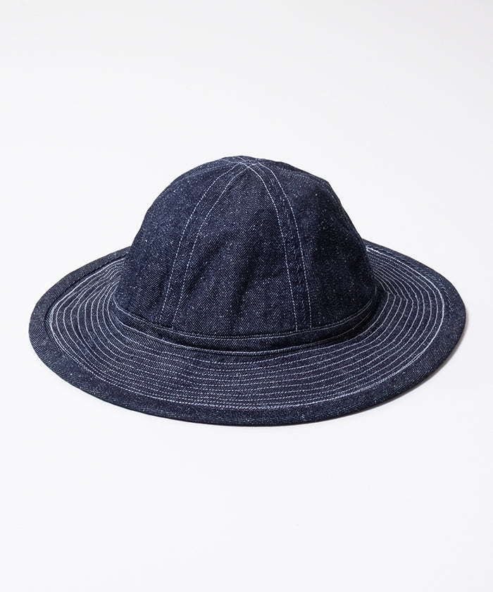 SILK NOIL DENIM M-37 ARMY HAT - NAVY - A'r139 Kamakura