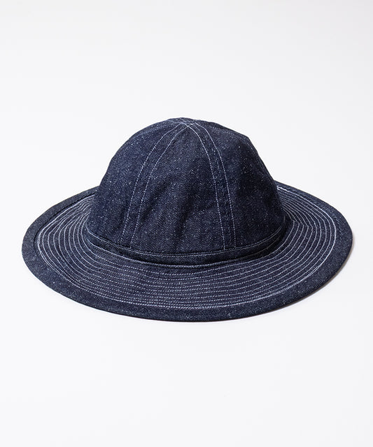 SILK NOIL DENIM M-37 ARMY HAT - NAVY