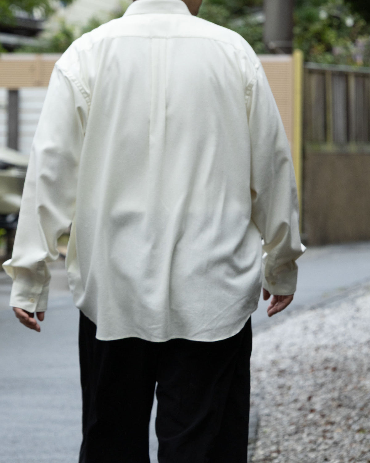  INTÉRIM-SILK NOIL HYPER BIG L/S REGULAR SHIRTS - NATURAL - ARZACH KAMAKURA 