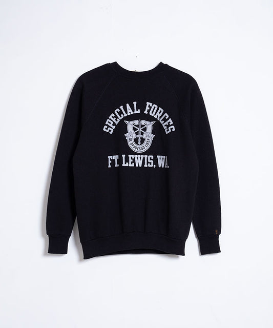 1970's US ARMY SPECIAL FORCES RAGLAN SWEAT / アメリカ陸軍特殊部隊 ラグラン スウェット ブラック 黒 古着 ヴィンテージ ビンテージ 軍モノ アメリカ軍 通販 オンラインショップ