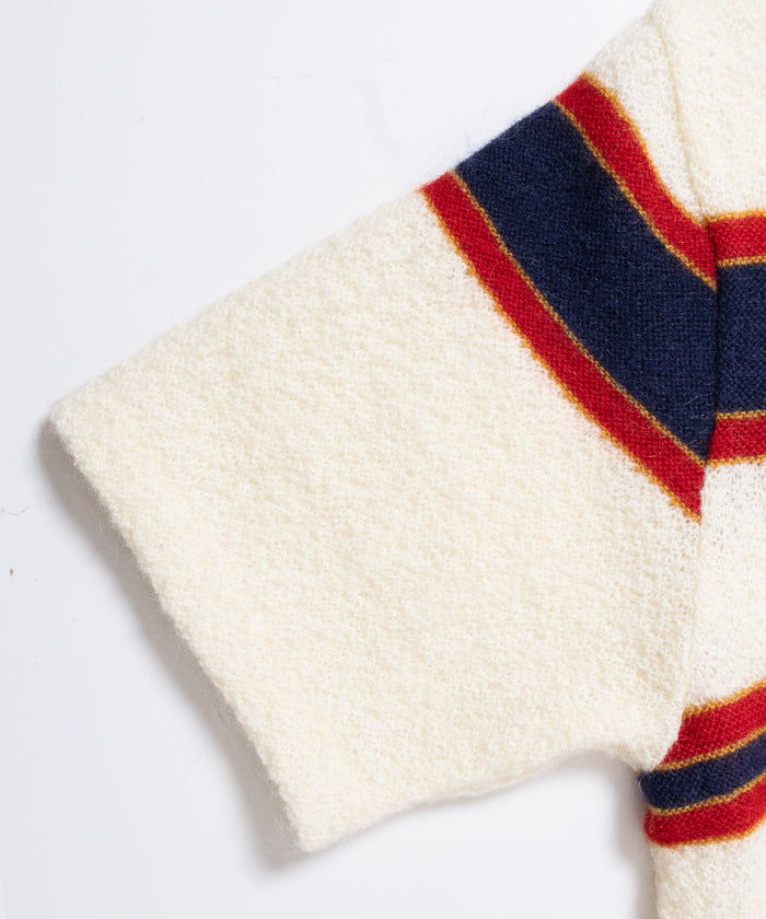 【Needles】S/S MOCK NECK SWEATER CREPE WEAVE STRIPE - IVORY / ニードルズ S/S モックネック セーター モヘア クレープ織り ストライプ 2026SS 2026春夏 正規取扱店 神奈川 鎌倉 オンラインショップ 通販