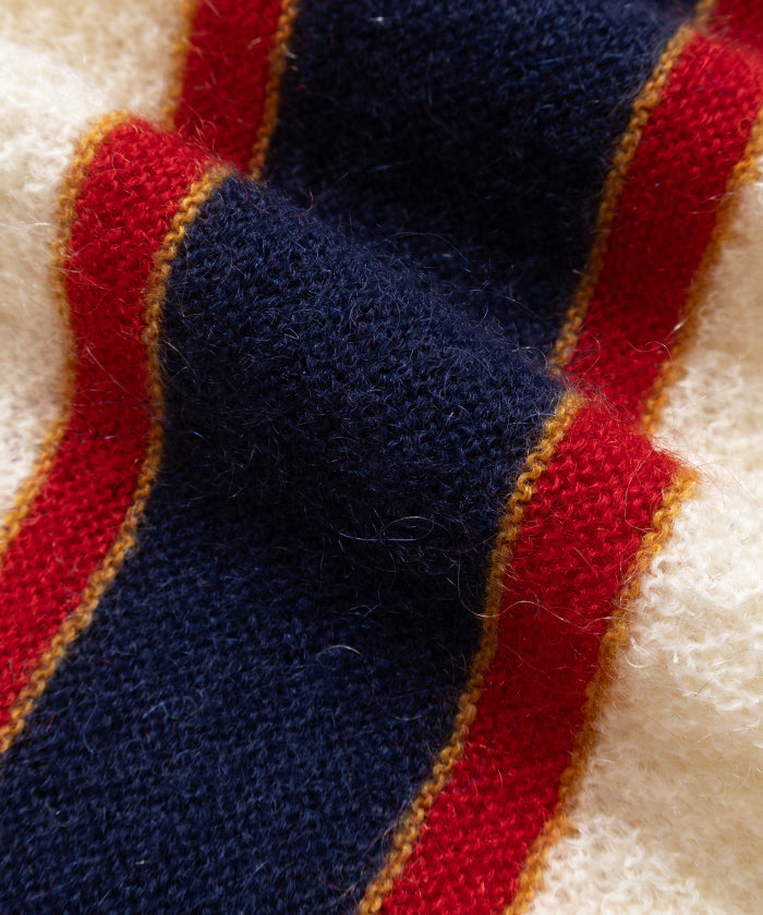 【Needles】S/S MOCK NECK SWEATER CREPE WEAVE STRIPE - IVORY / ニードルズ S/S モックネック セーター モヘア クレープ織り ストライプ 2026SS 2026春夏 正規取扱店 神奈川 鎌倉 オンラインショップ 通販