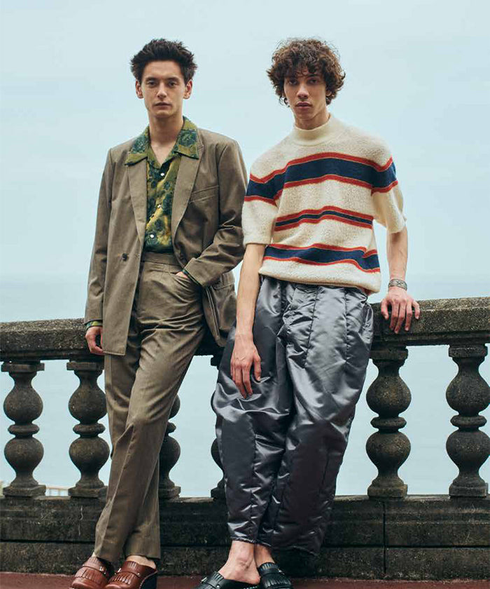 【Needles】S/S MOCK NECK SWEATER CREPE WEAVE STRIPE - IVORY / ニードルズ S/S モックネック セーター モヘア クレープ織り ストライプ 2026SS 2026春夏 正規取扱店 神奈川 鎌倉 オンラインショップ 通販