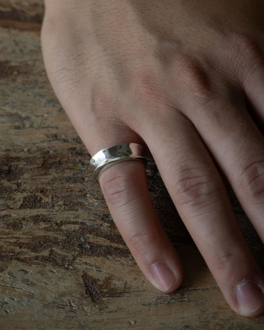 TAXCO SILVER FLAT TWISTED RING