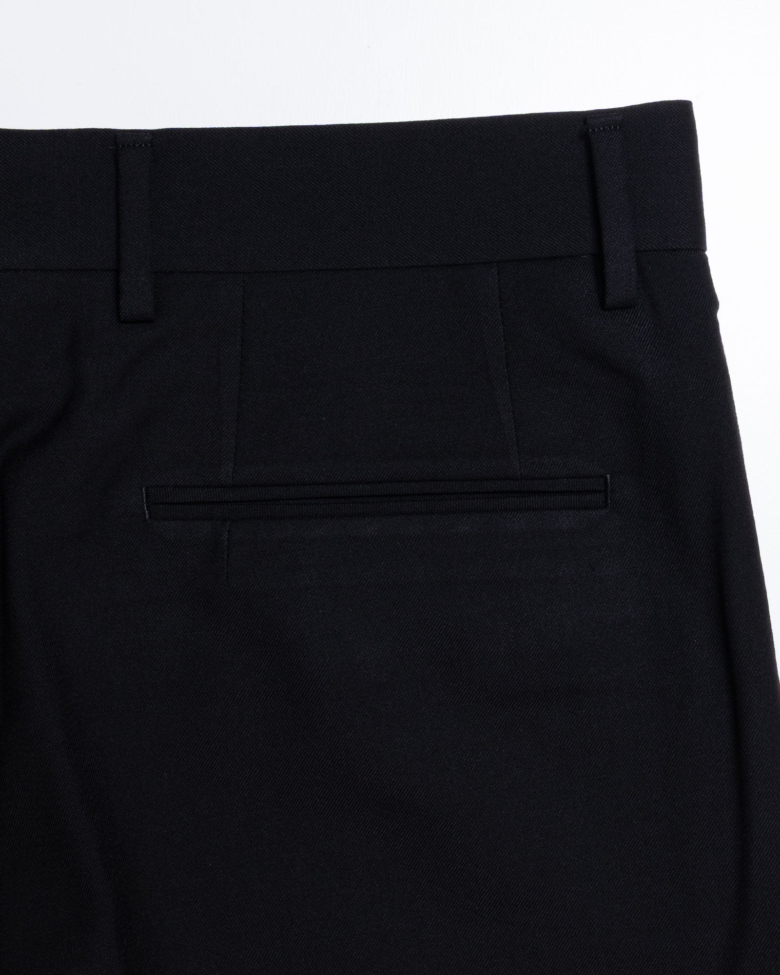NEAT THE GABARDINE WIDE BLACK バックポケットアップ