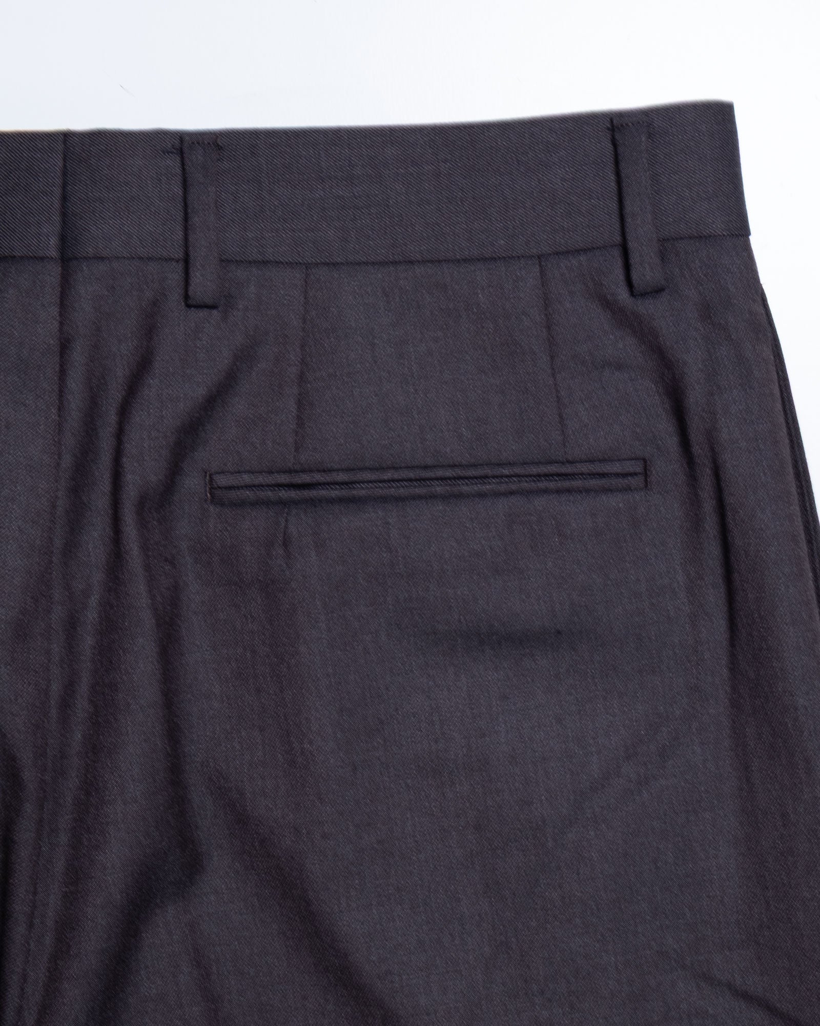 NEAT THE GABARDINE WIDE BROWN バックポケットアップ