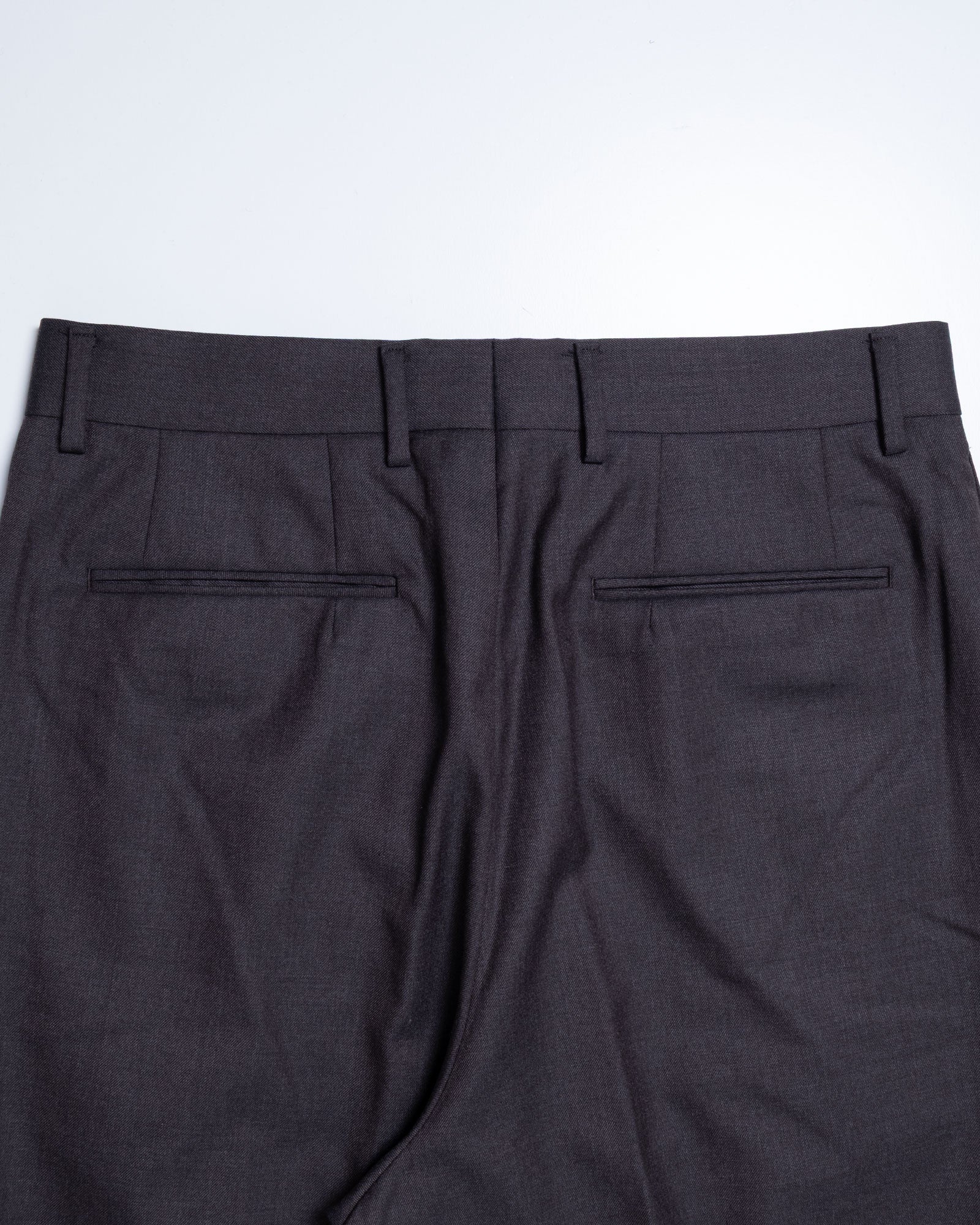 NEAT THE GABARDINE WIDE BROWN バックポケット ディテール