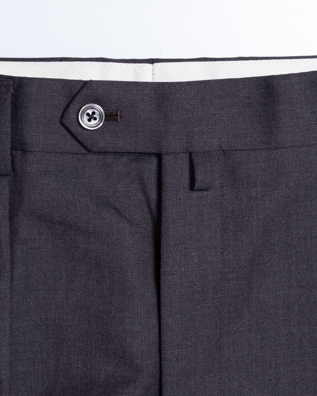 NEAT THE GABARDINE WIDE BROWN ウエスト回り・フロント