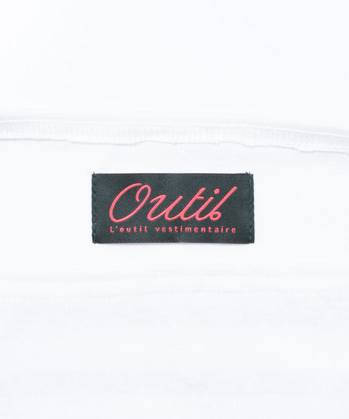 【OUTIL】TRICOT AAST - OFF × GUNMETAL / ウティ ボーダーバスクシャツ 2024AW 通販 オンラインショップ