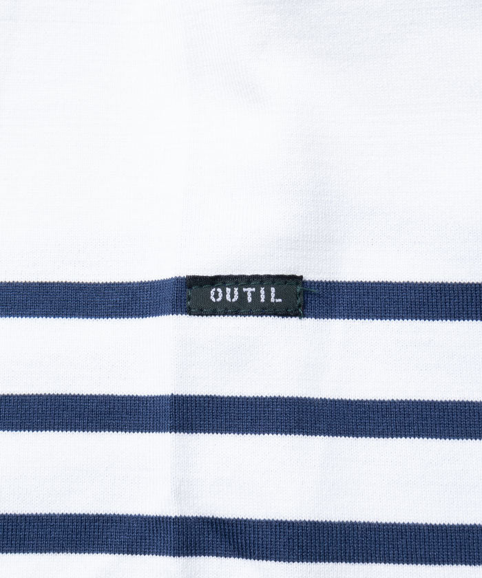 【OUTIL】TRICOT AAST - OFF × MOONLIT OCEAN  / ウティ ボーダーバスクシャツ 2024AW 正規取扱店 神奈川