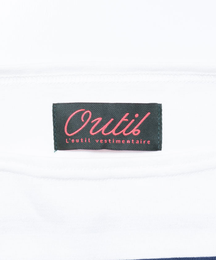 【OUTIL】TRICOT AAST - OFF × MOONLIT OCEAN  / ウティ ボーダーバスクシャツ 2024AW 正規取扱店 神奈川