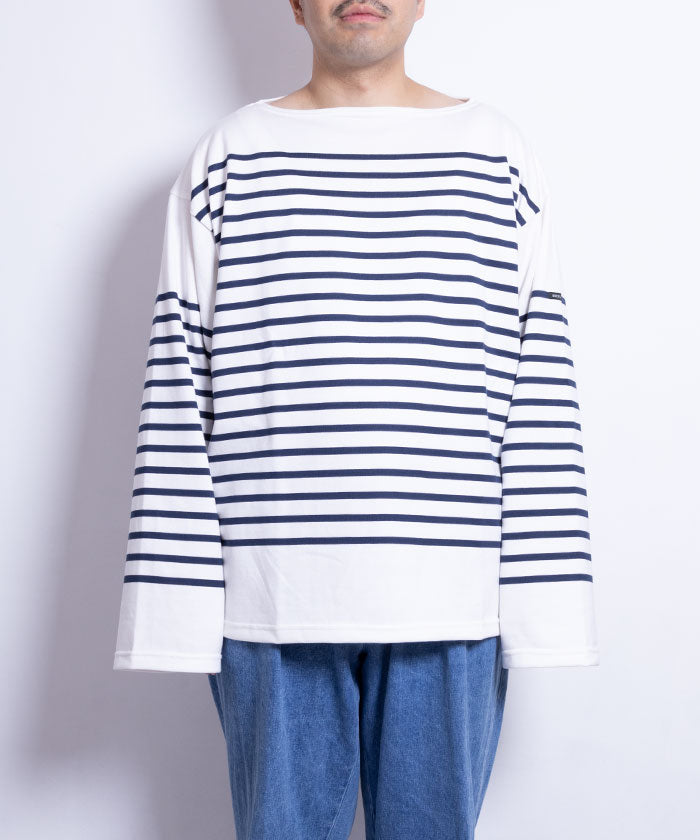 【OUTIL】TRICOT AAST - OFF × MOONLIT OCEAN  / ウティ ボーダーバスクシャツ 2024AW 正規取扱店 神奈川