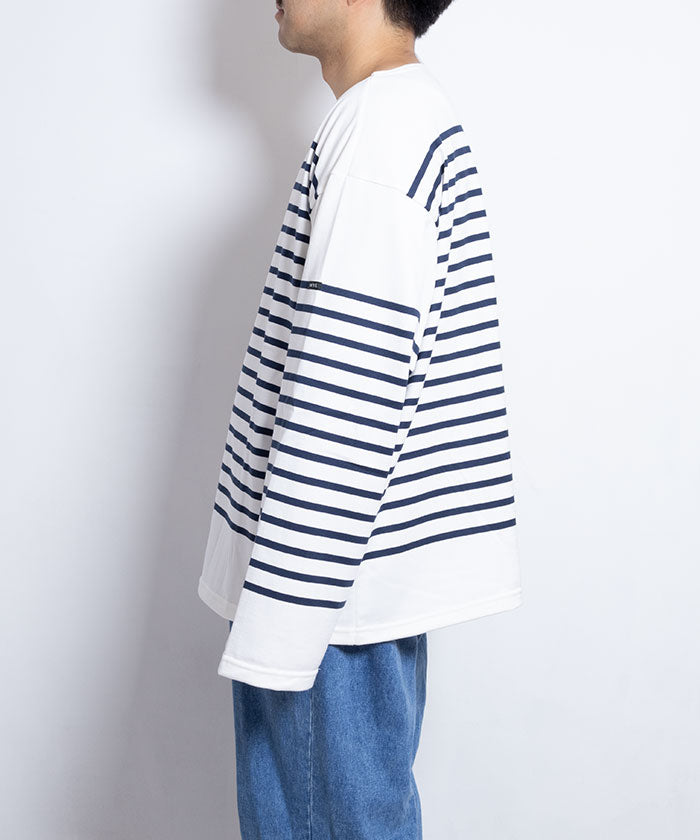 【OUTIL】TRICOT AAST - OFF × MOONLIT OCEAN  / ウティ ボーダーバスクシャツ 2024AW 正規取扱店 神奈川