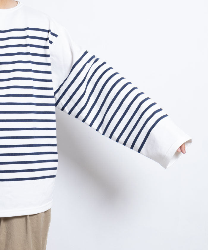 【OUTIL】TRICOT AAST - OFF × MOONLIT OCEAN  / ウティ ボーダーバスクシャツ 2024AW 正規取扱店 神奈川