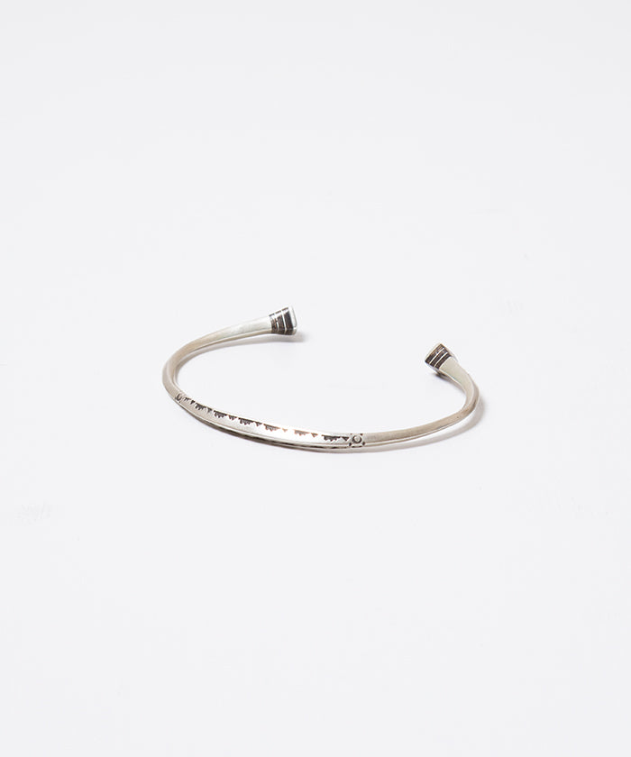 TOUAREG SILVER CUFF BANGLE EBONY WOOD - 1