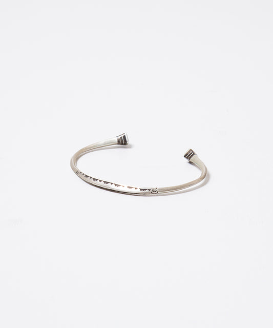 TOUAREG SILVER CUFF BANGLE EBONY WOOD - 1