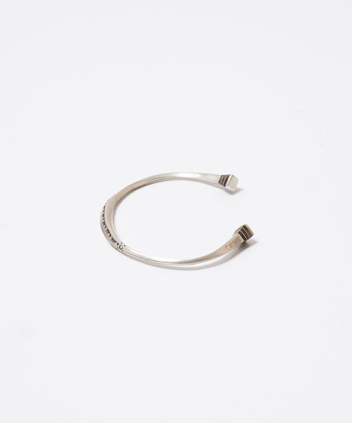 TOUAREG SILVER CUFF BANGLE EBONY WOOD - 1