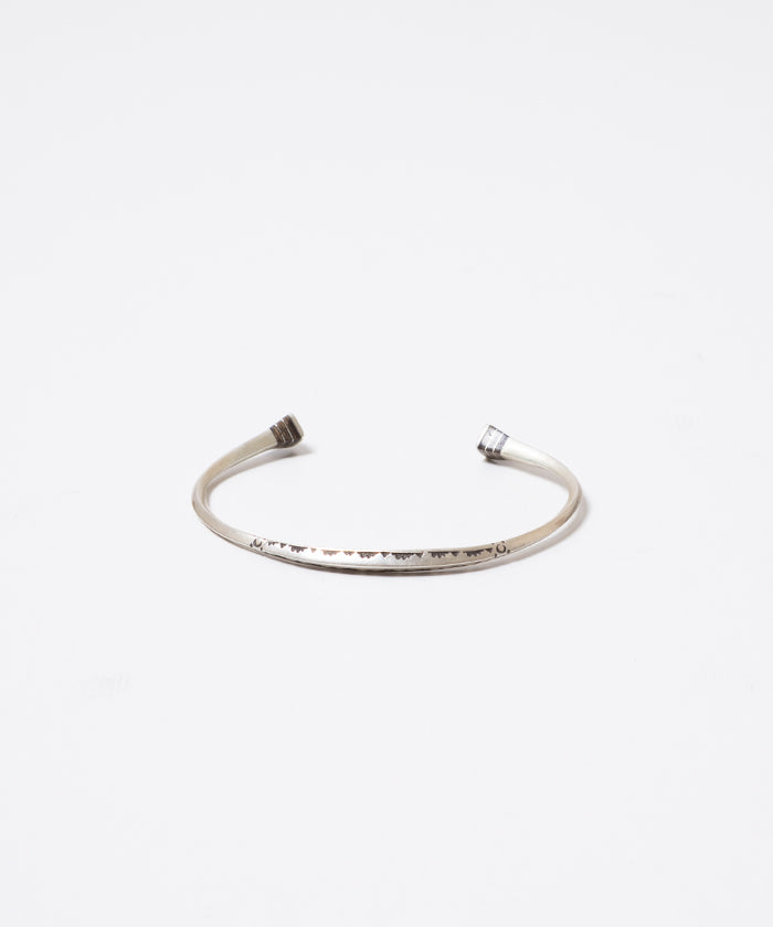 TOUAREG SILVER CUFF BANGLE EBONY WOOD - 1