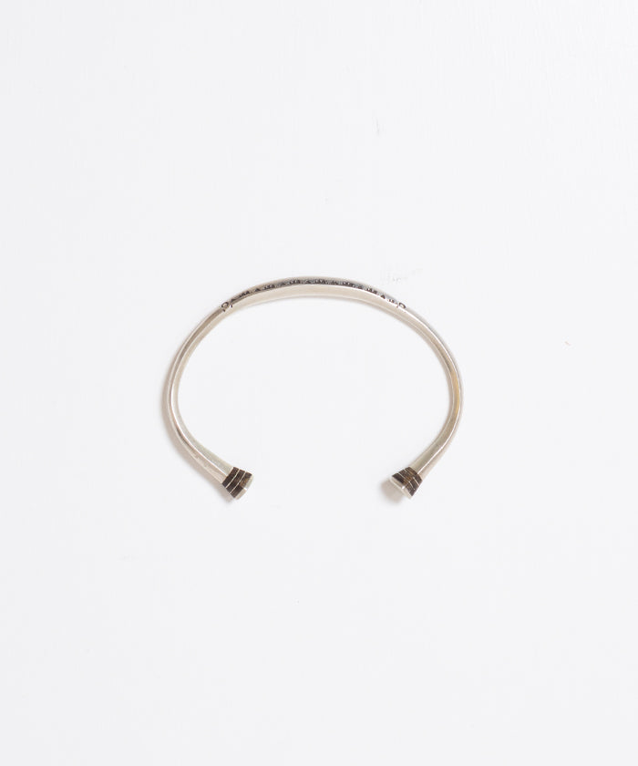 TOUAREG SILVER CUFF BANGLE EBONY WOOD - 1