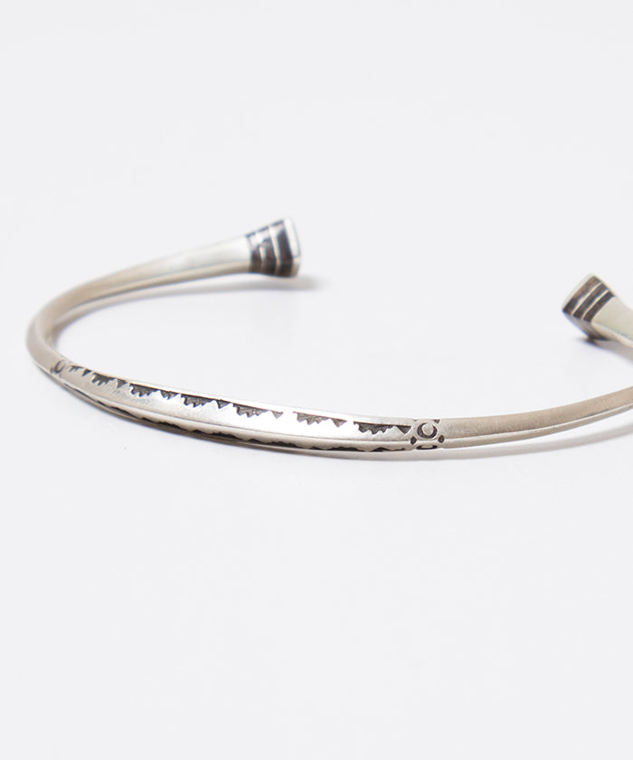TOUAREG SILVER CUFF BANGLE EBONY WOOD - 1