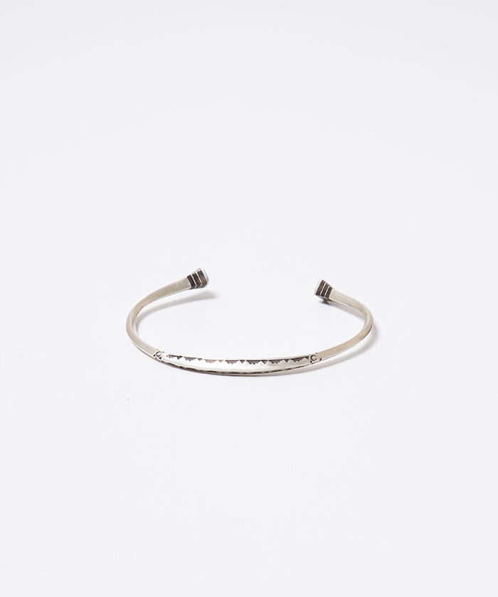 TOUAREG SILVER CUFF BANGLE EBONY WOOD - 2