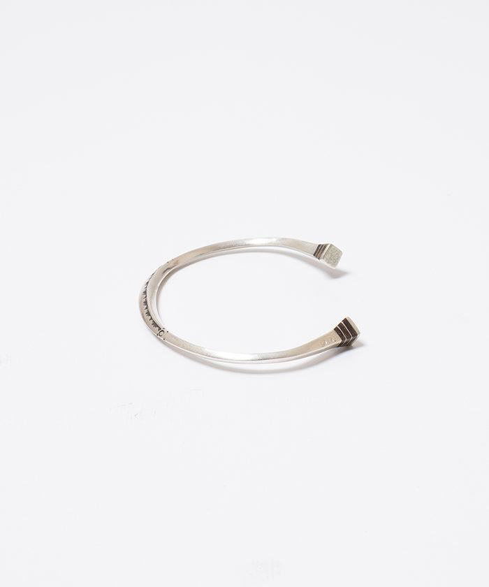 TOUAREG SILVER CUFF BANGLE EBONY WOOD - 2